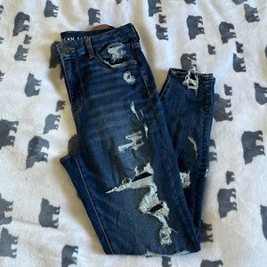 DarkWash Faux Distressed jeans